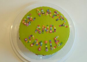 Fleuri vert et multicolore